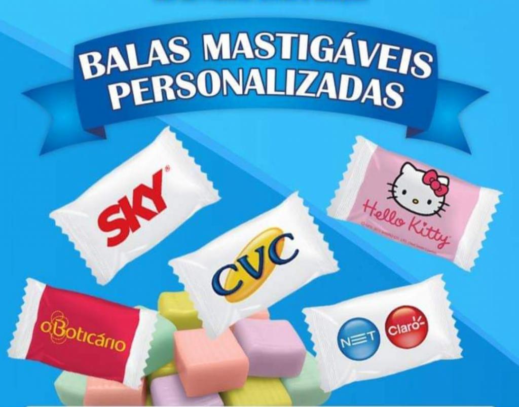 Balas mastigáveis personalizadas para empresa