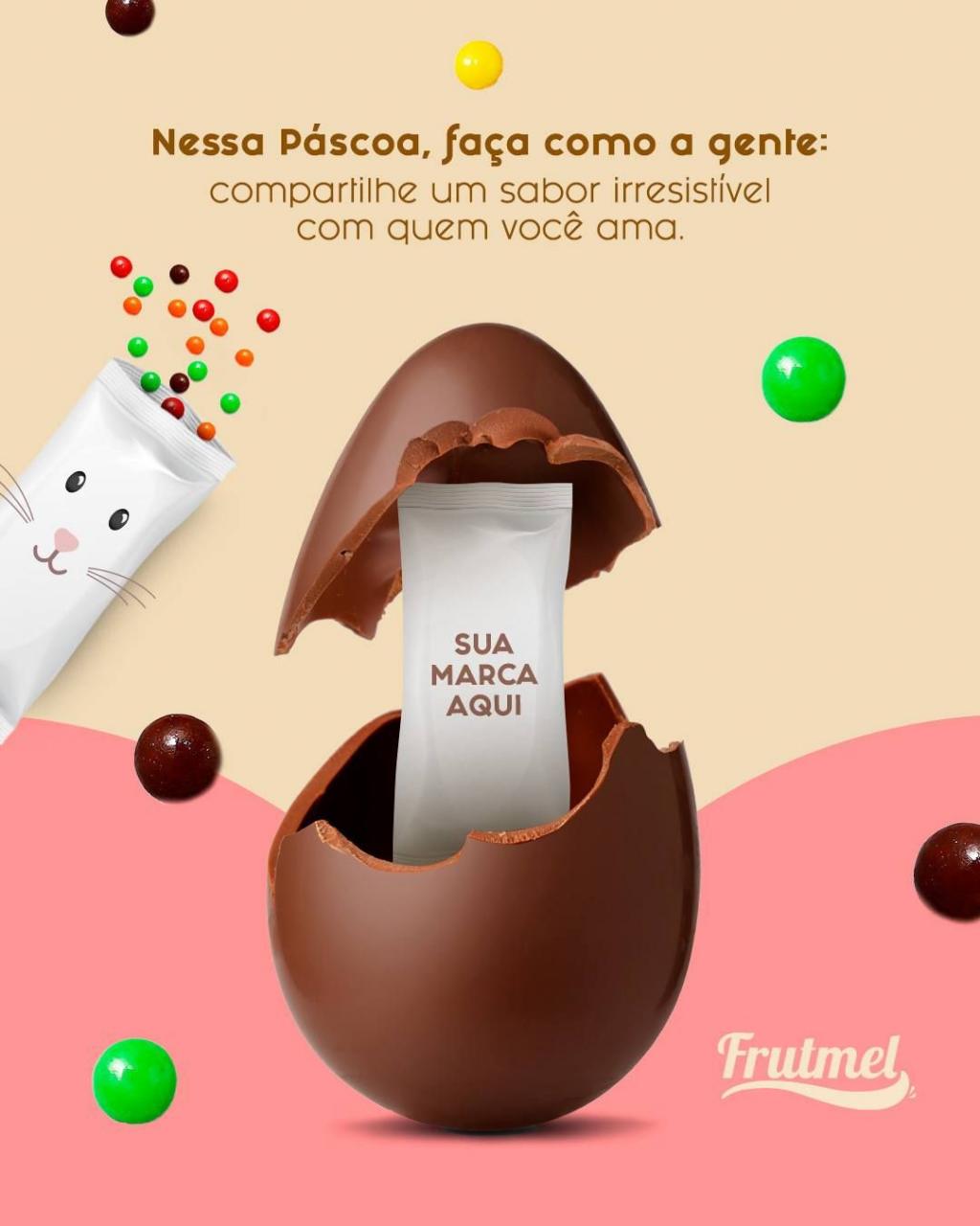 Pastilhas de chocolate personalizada páscoa